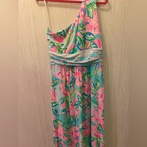 NWT Lily One Shoulder Maxi Dress. Fabulous find! Size Large L